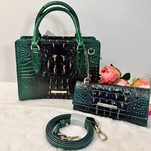 Brahmin cami and Cordelia wallet set in evergreen Melbourne